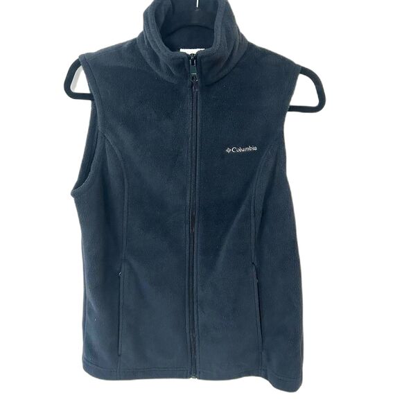 Columbia Vest Women’s Size S Color Black Full Zip Fleece - Picture 1 of 9